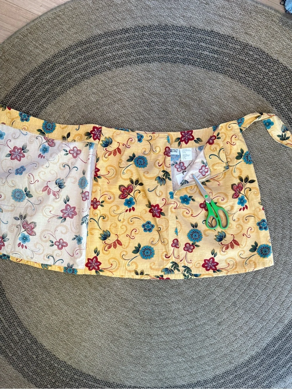 Vintage 90s Cottagecore Floral Wrap with zipper Skirt Boho Paisley multicolor